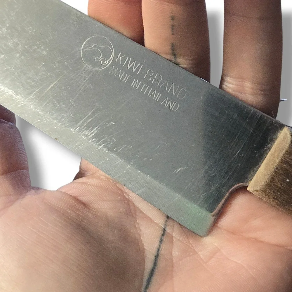 VTG 1990s Kiwi Brand No. 172 Nakiri Knife Vegetable Wood Mini Cleaver 6.5